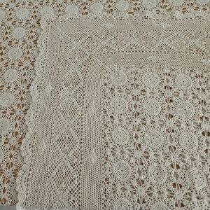 Elegant Cotton Hand Crochet Lace Tablecloth